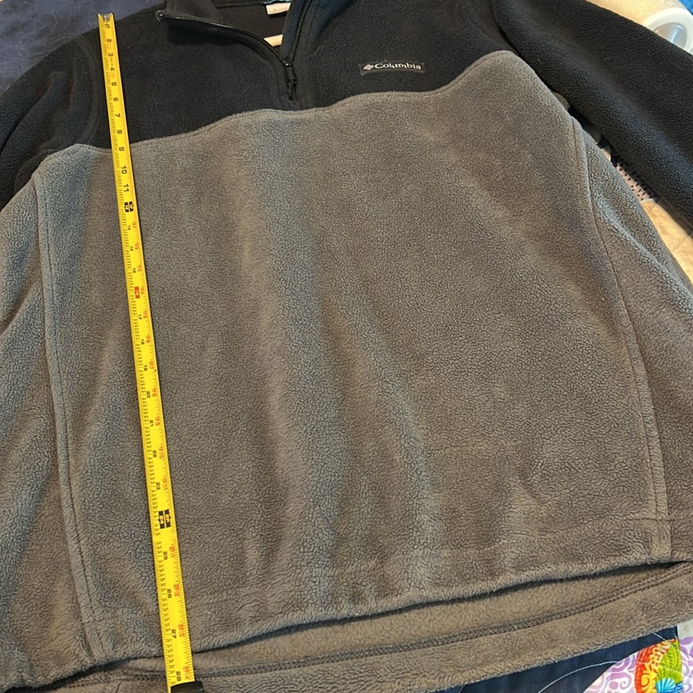 Columbia Black & Gray Two Toned 1/4 Zip Fleece Pullover, Men’s Size Medium - Picture 6 of 8